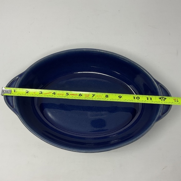 Denby Harlequin (retired) 2.5 Quart Oval Blue Green Casserole Oven Dish - Picture 4 of 6
